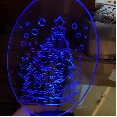 Luce in plexiglass Albero di Natale